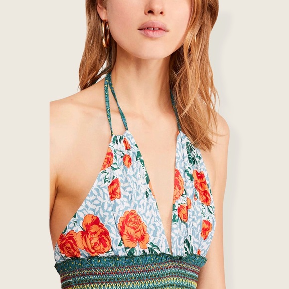 Free People Gabriela Slip Backless Floral Dress - Picture 9 of 16